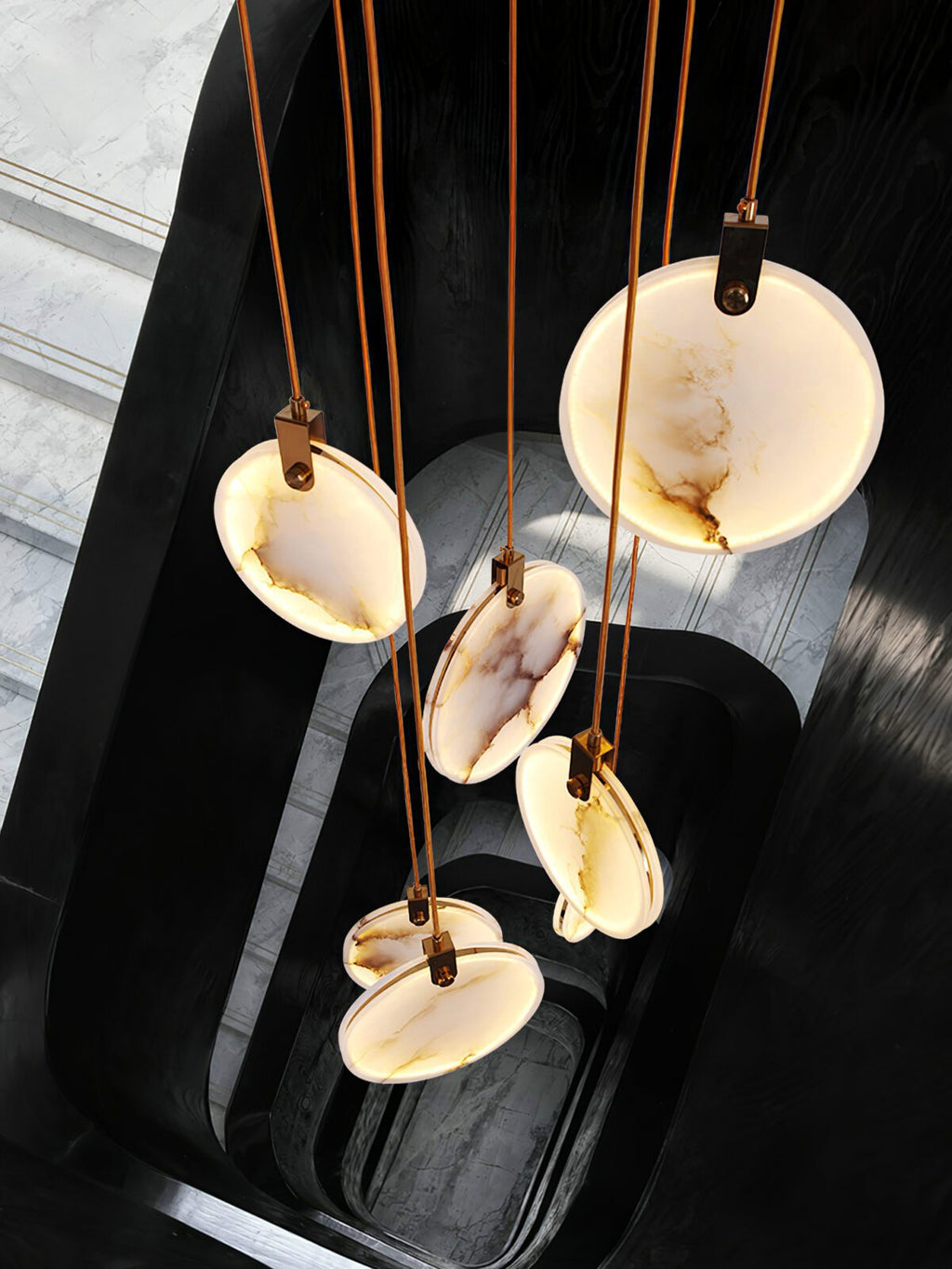 Nethenaria Alabaster Pendant Light-Moonnatur