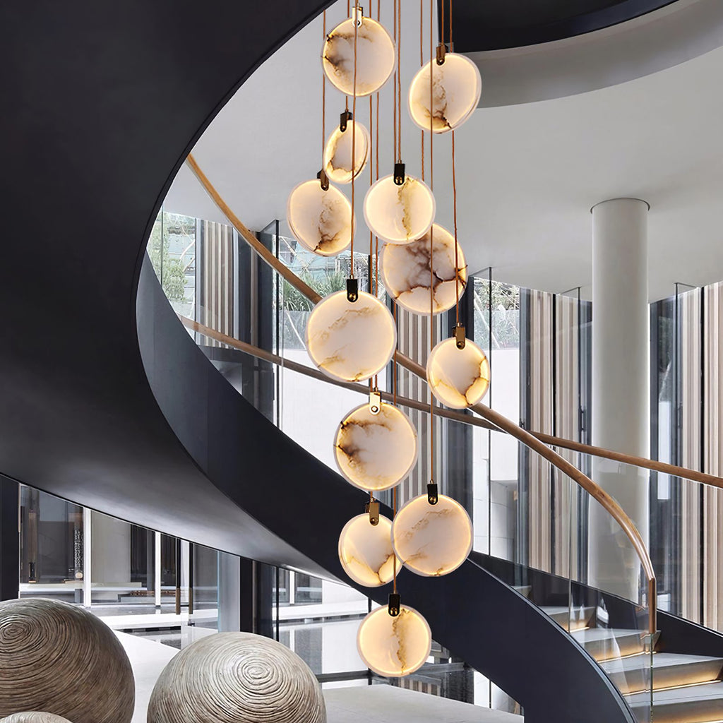 Nethenaria Alabaster Pendant Light-Moonnatur