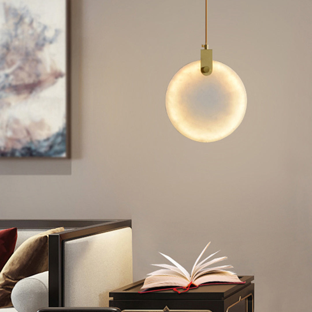 Nethenaria Alabaster Pendant Light-Moonnatur