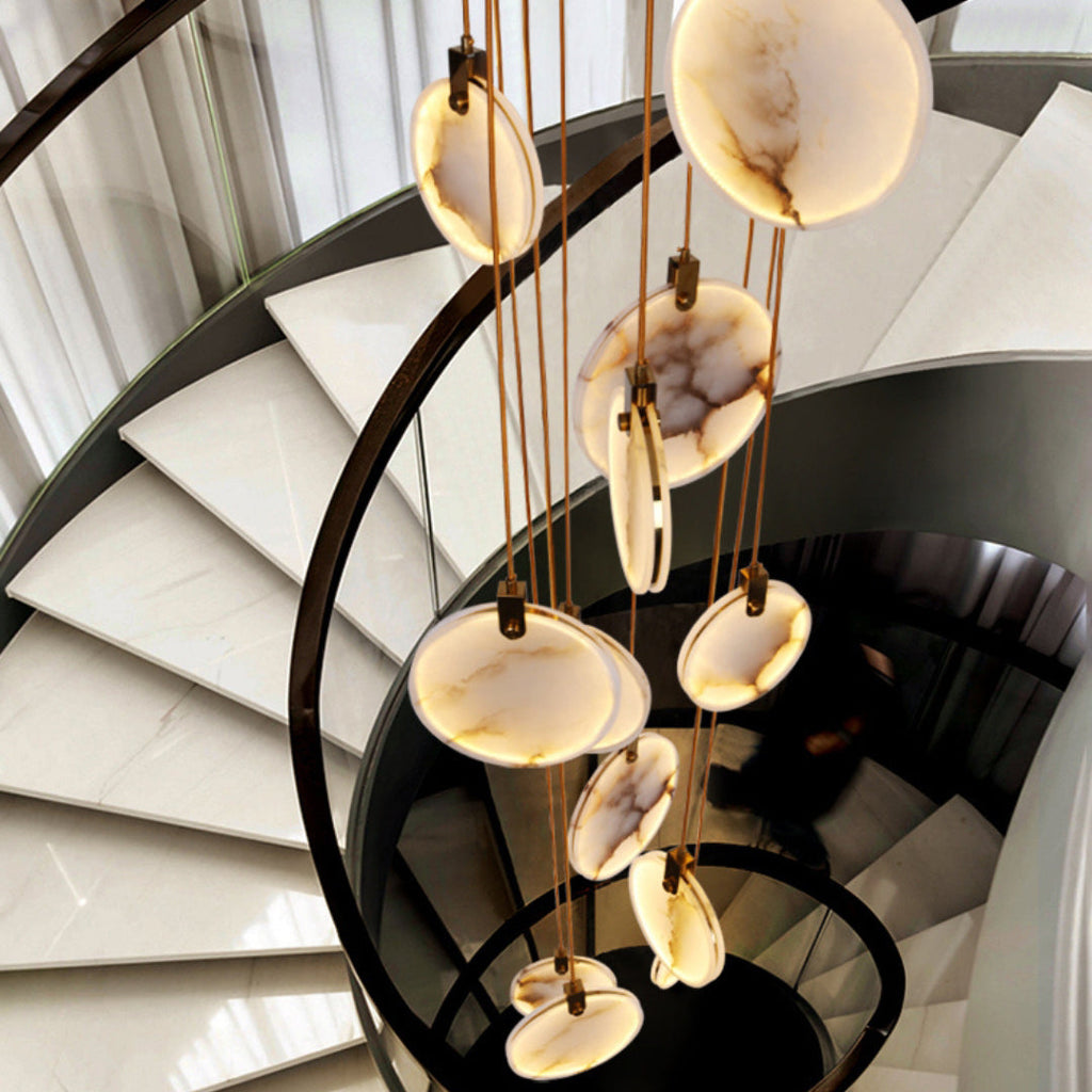 Nethenaria Alabaster Pendant Light-Moonnatur