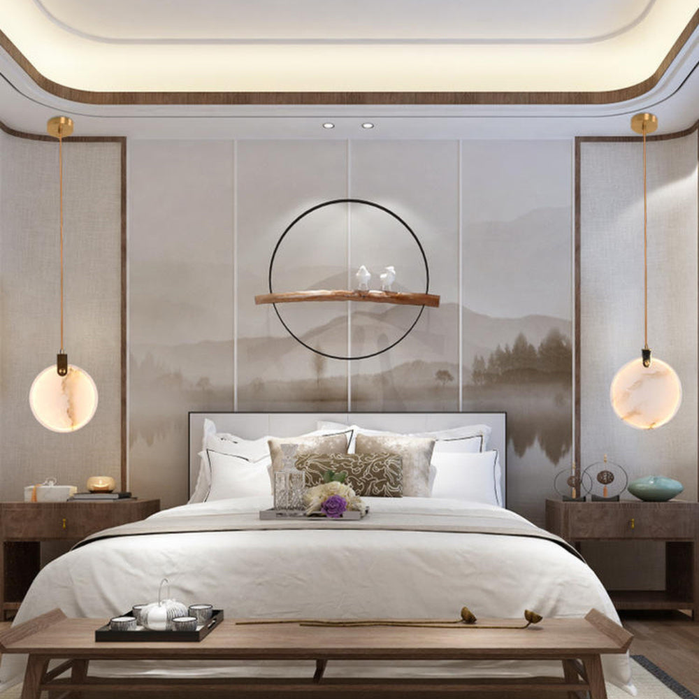 Nethenaria Alabaster Pendant Light-Moonnatur