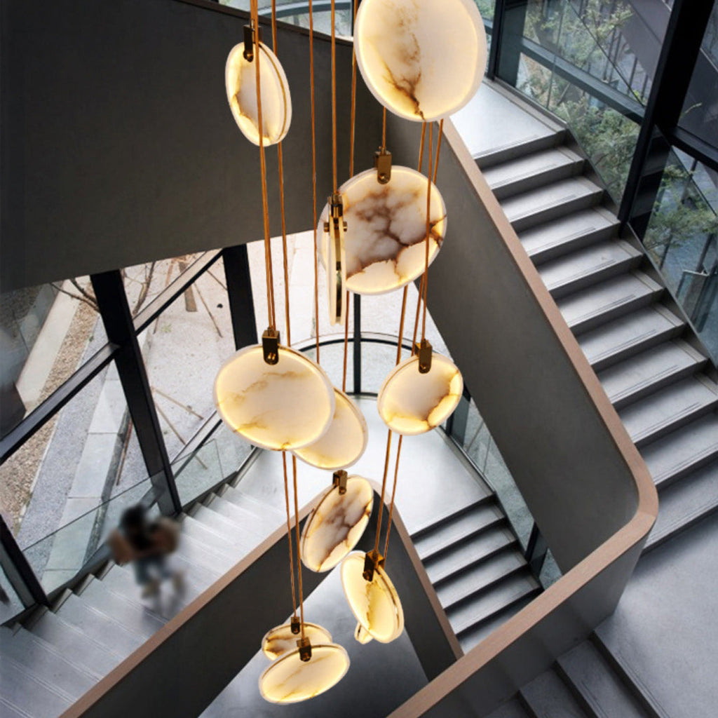 Nethenaria Alabaster Pendant Light-Moonnatur