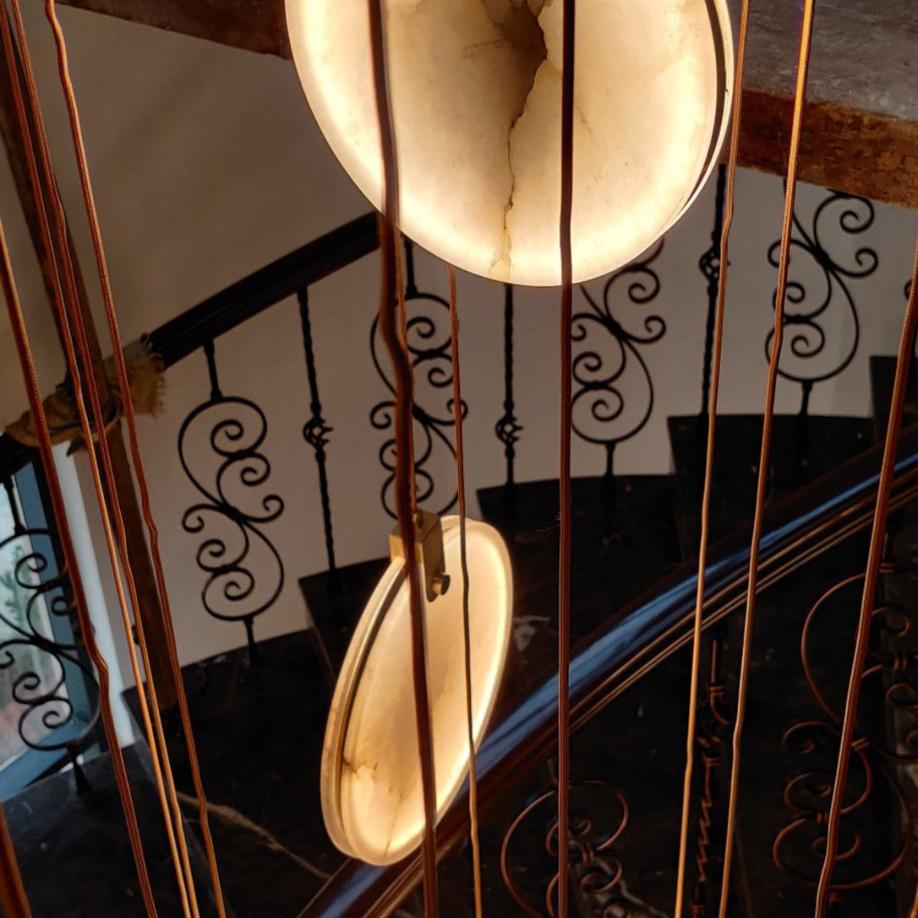 Nethenaria Alabaster Pendant Light-Moonnatur