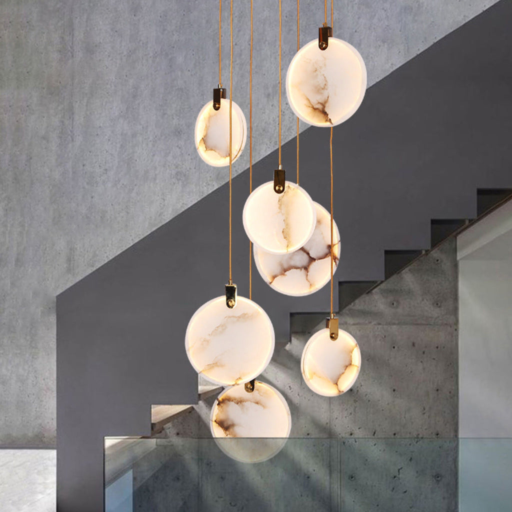 Nethenaria Alabaster Pendant Light-Moonnatur