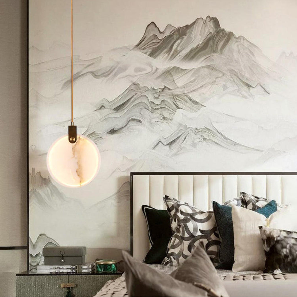 Nethenaria Alabaster Pendant Light-Moonnatur