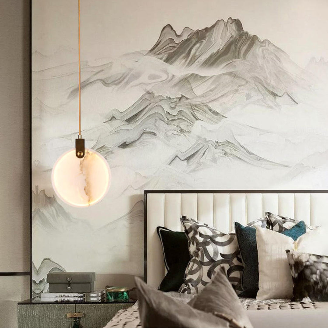 Nethenaria Alabaster Pendant Light-Moonnatur