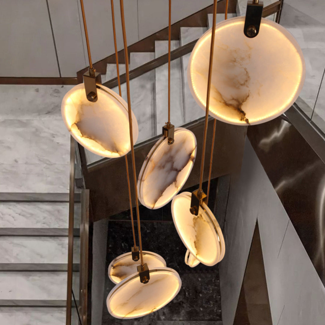 Nethenaria Alabaster Pendant Light-Moonnatur