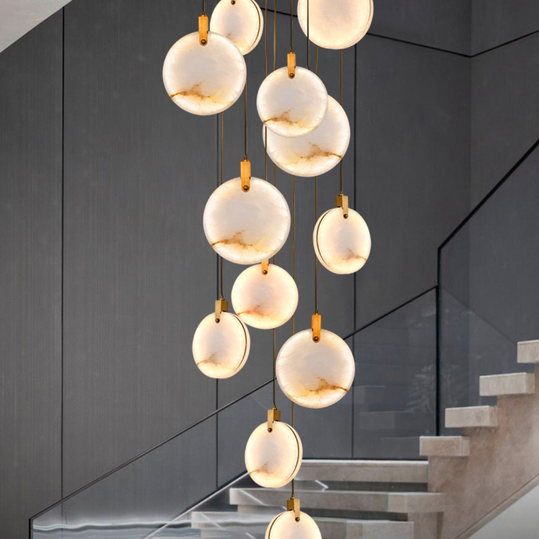Nethenaria Alabaster Pendant Light-Moonnatur