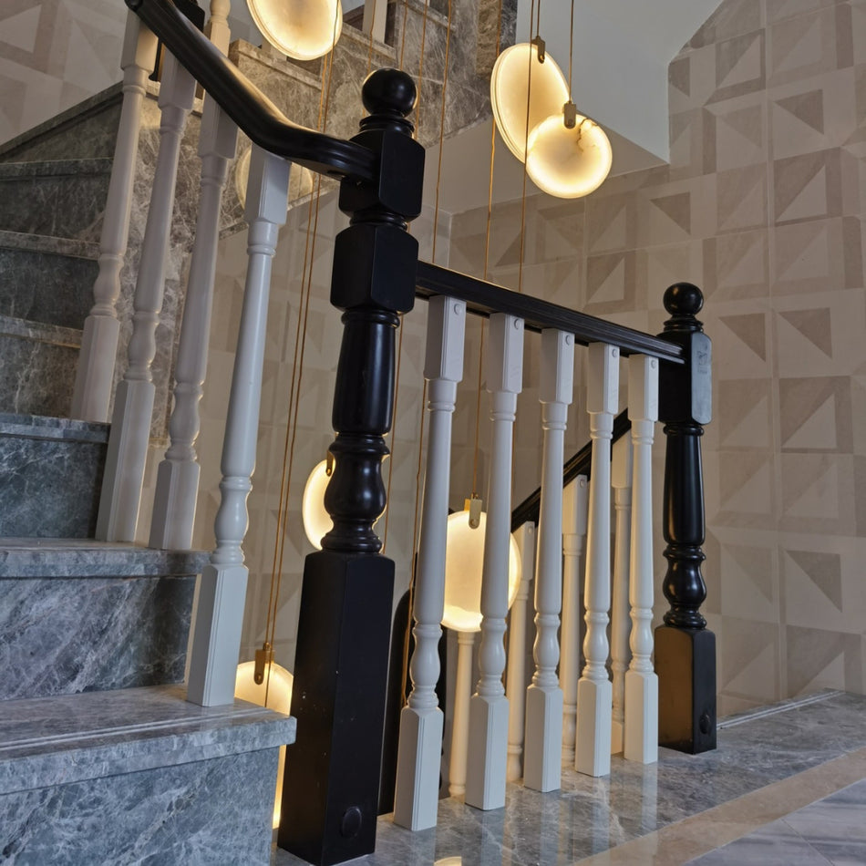 Nethenaria Alabaster Pendant Light-Moonnatur