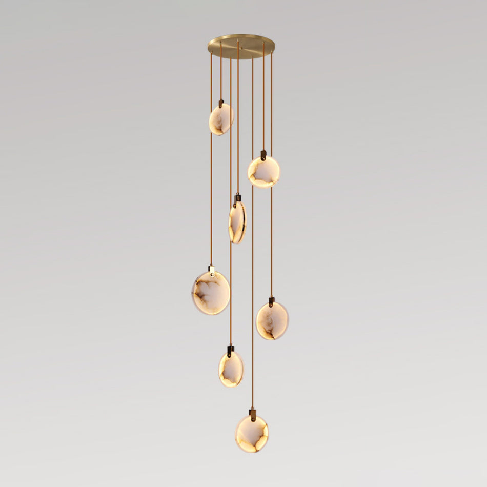 Nethenaria Alabaster Pendant Light-Moonnatur