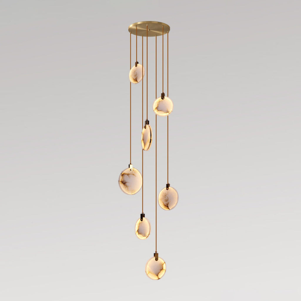 Nethenaria Alabaster Pendant Light-Moonnatur