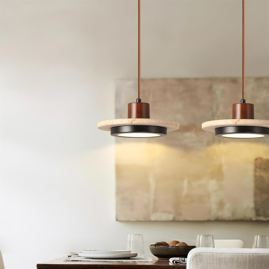 Carneliel Travertine Pendant Light-Moonnatur