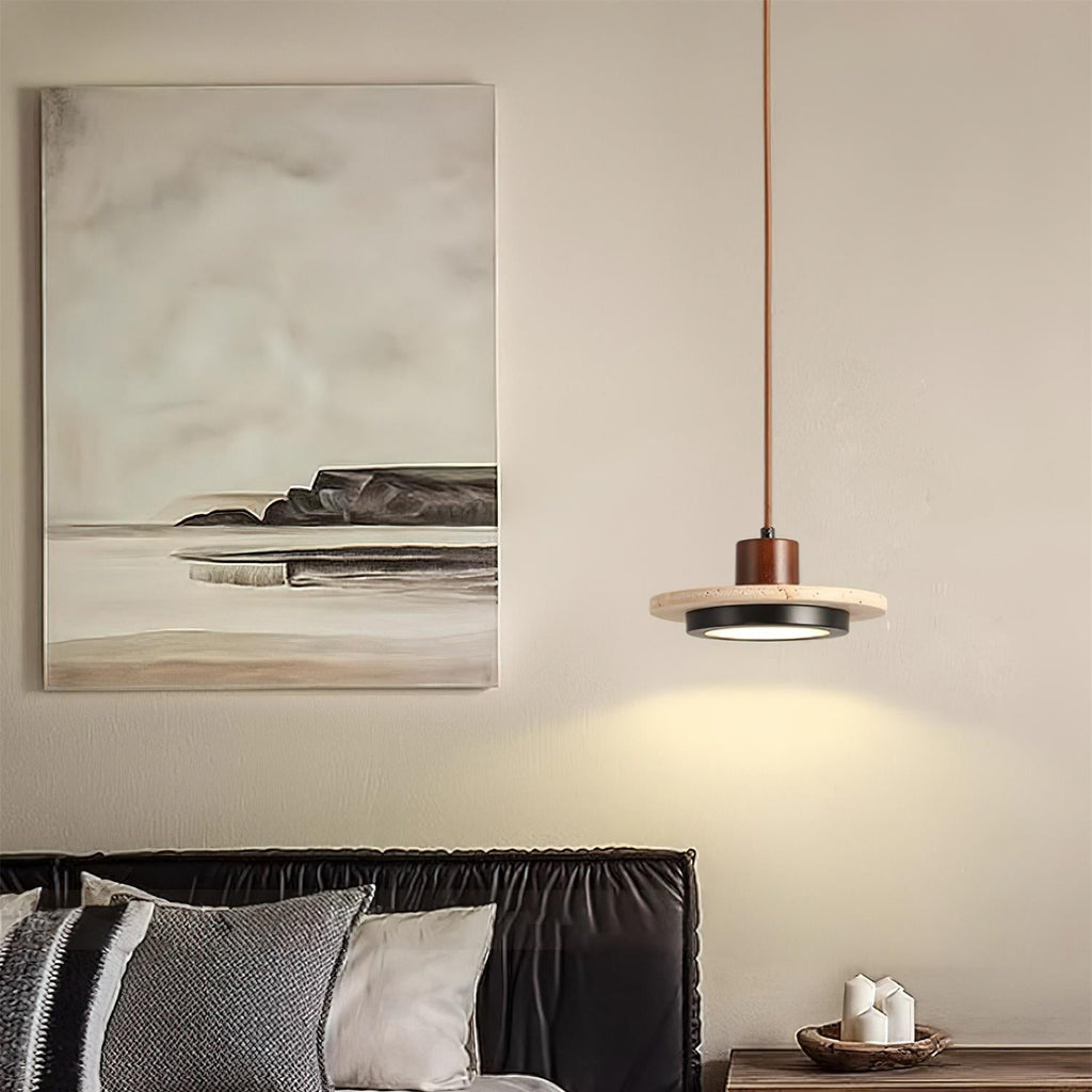 Carneliel Travertine Pendant Light-Moonnatur
