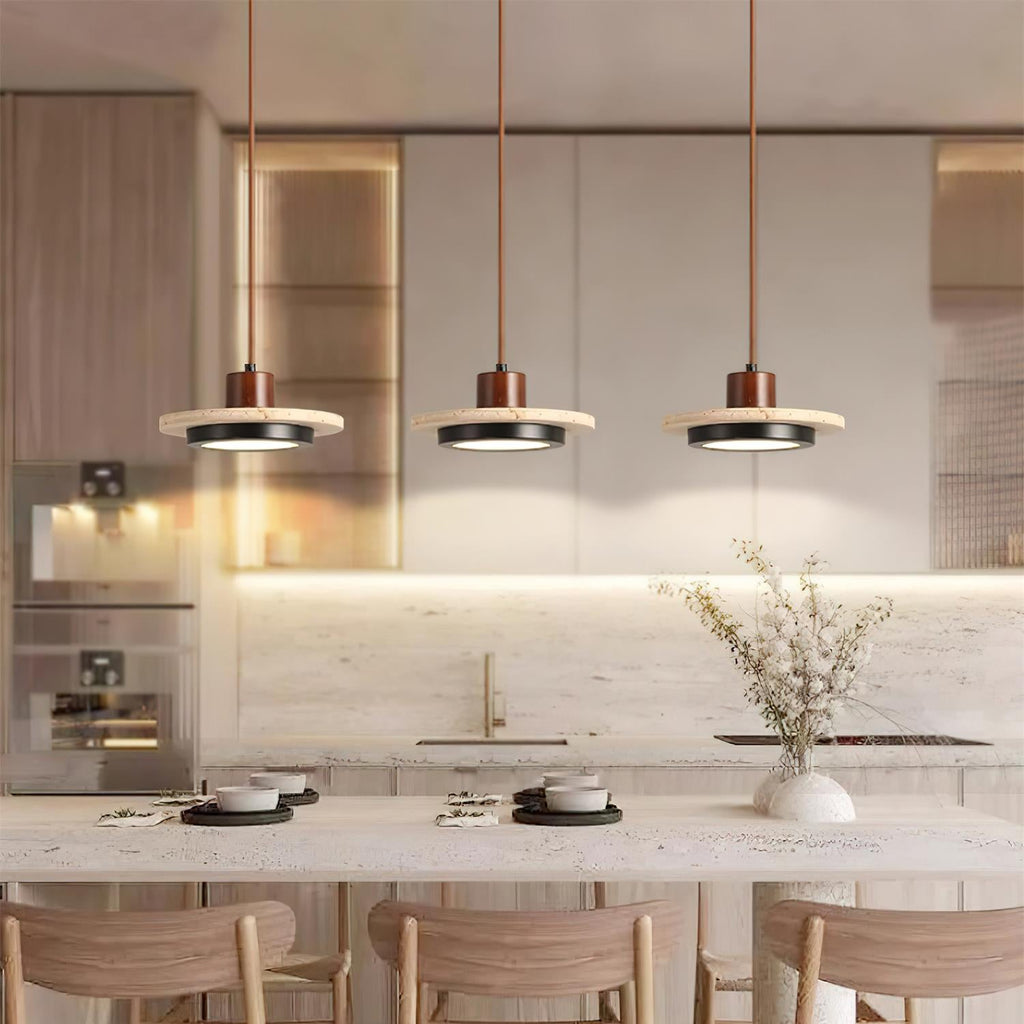 Carneliel Travertine Pendant Light-Moonnatur