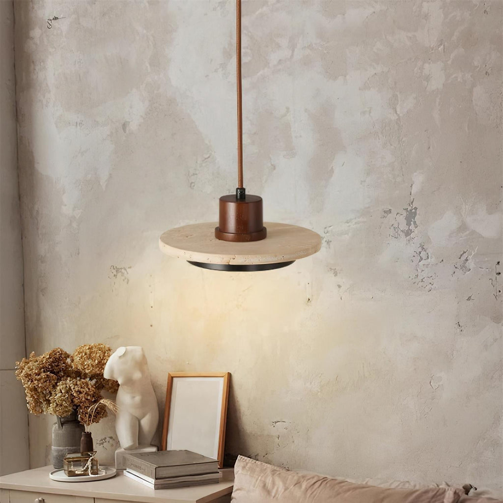 Carneliel Travertine Pendant Light-Moonnatur