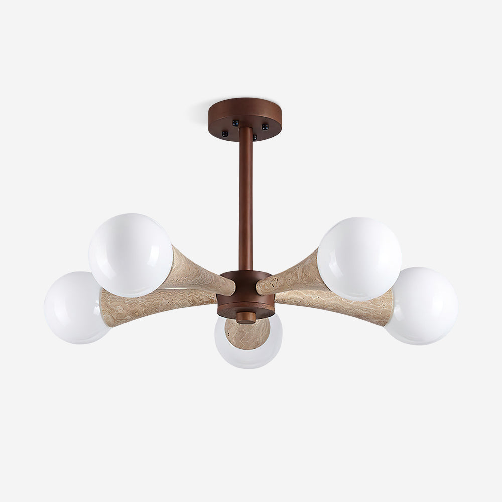 Veyrenheath Travertine Ceiling Light-Moonnatur