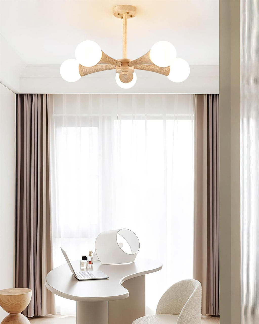 Veyrenheath Travertine Ceiling Light-Moonnatur