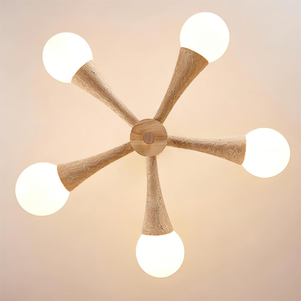 Veyrenheath Travertine Ceiling Light-Moonnatur