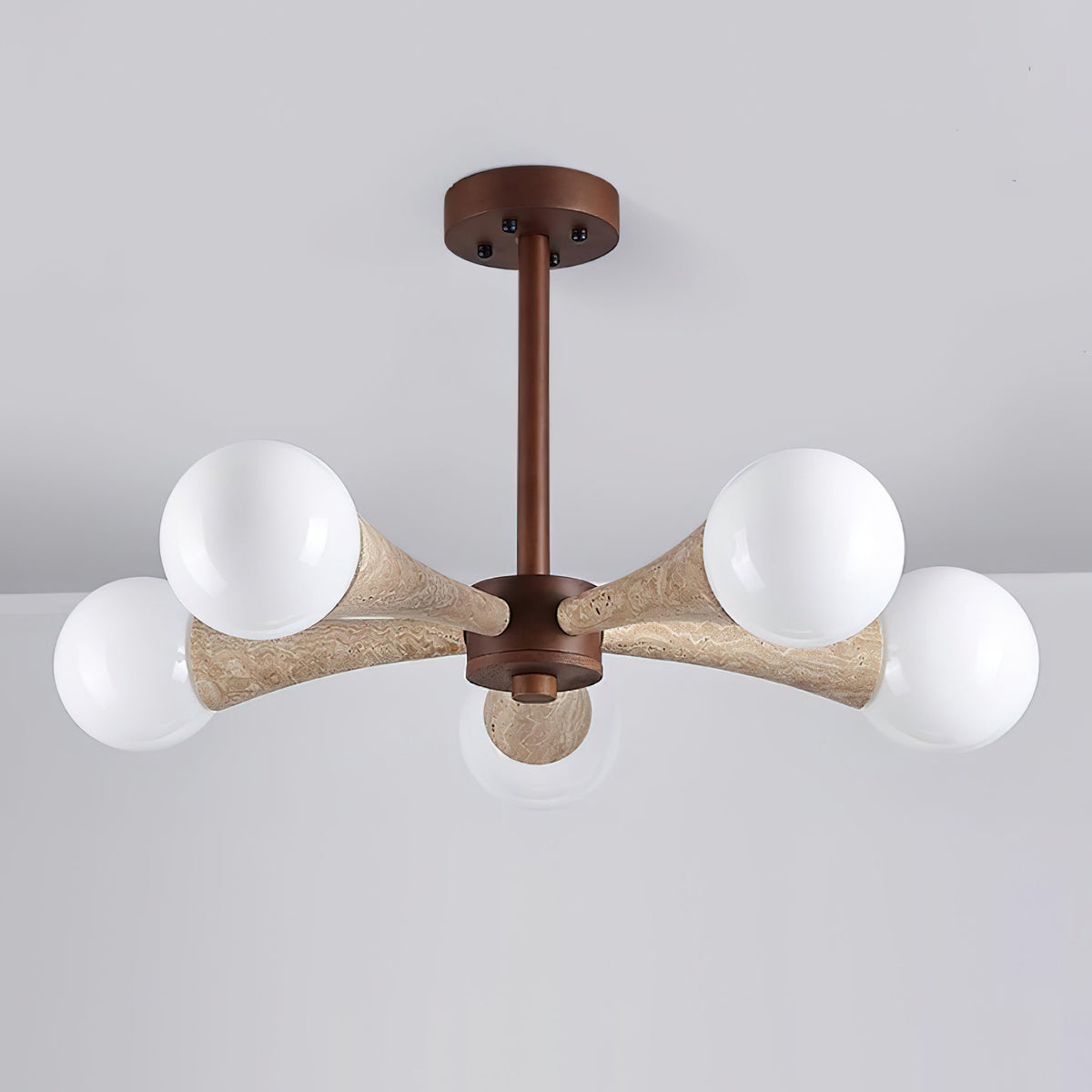 Veyrenheath Travertine Ceiling Light-Moonnatur