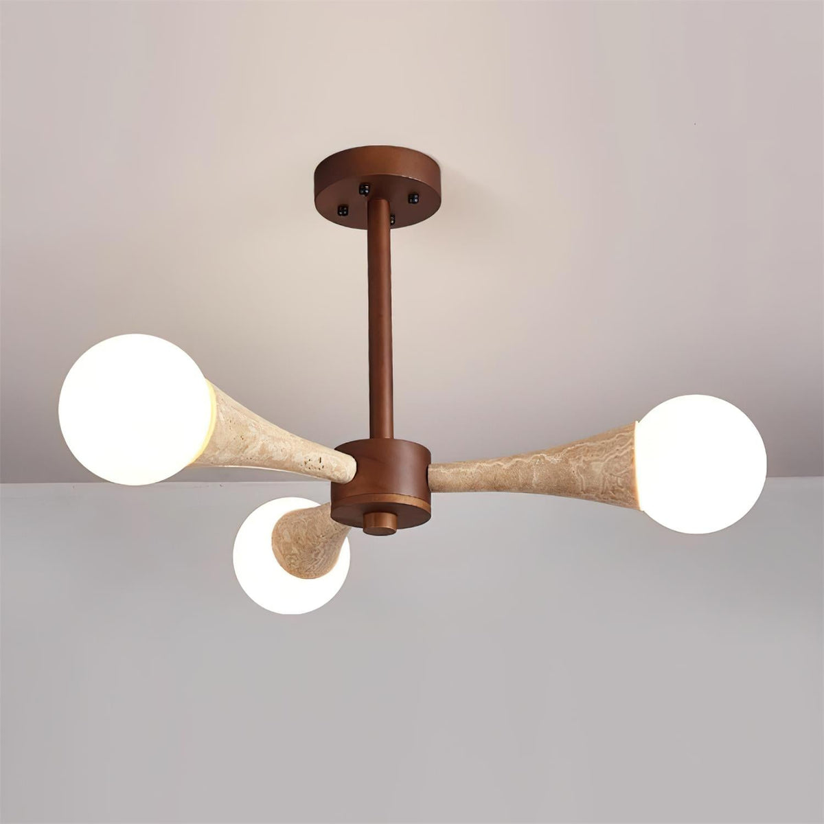 Veyrenheath Travertine Ceiling Light-Moonnatur
