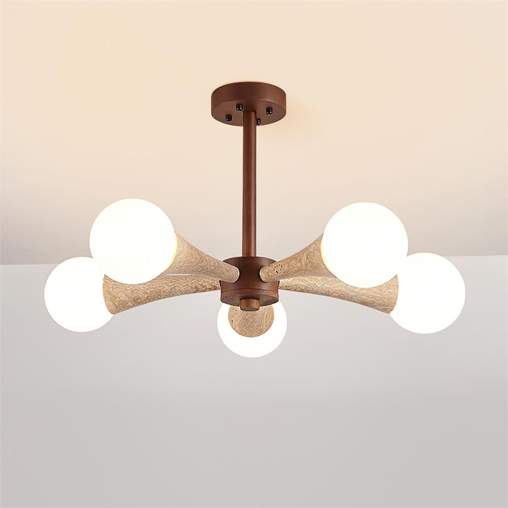 Veyrenheath Travertine Ceiling Light-Moonnatur