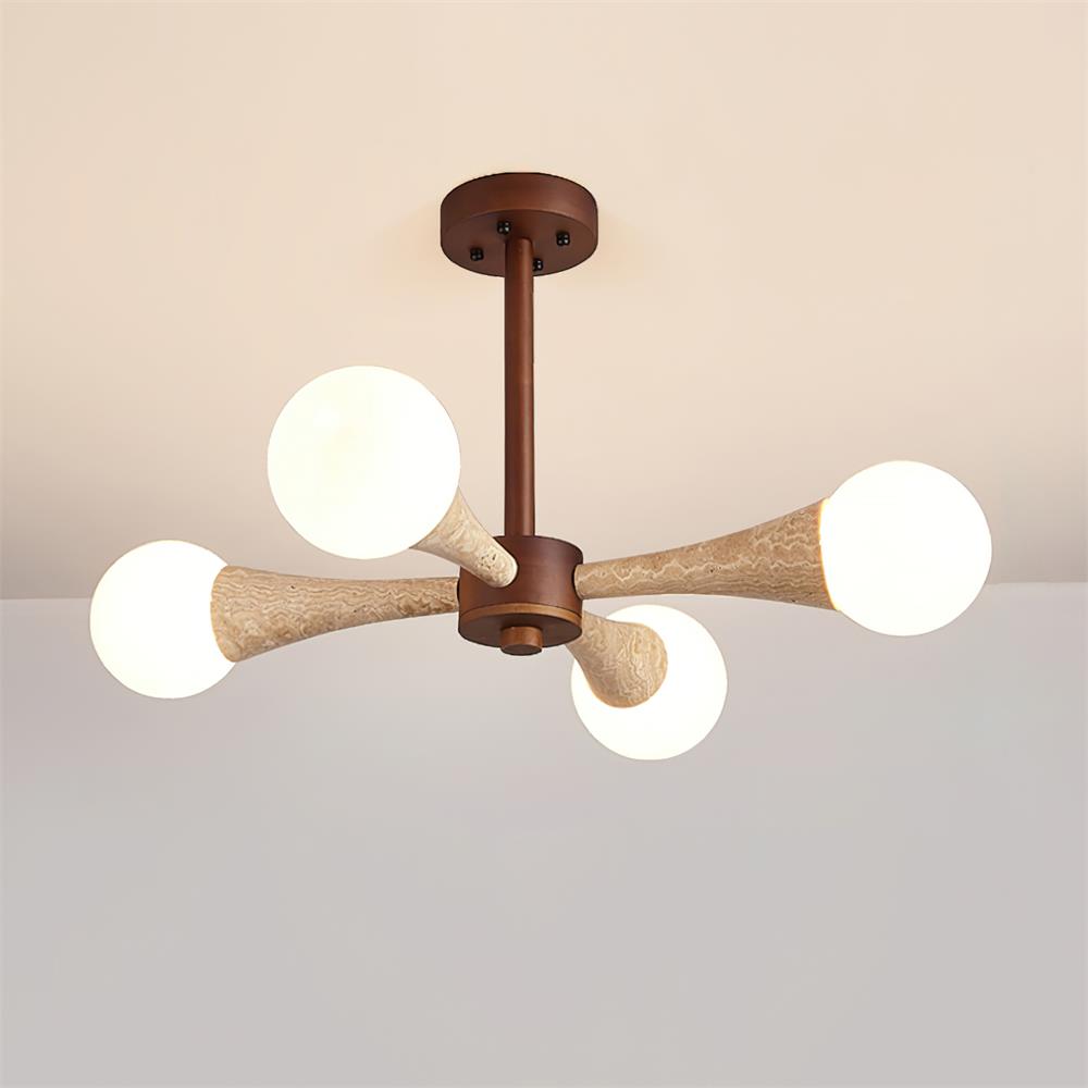 Veyrenheath Travertine Ceiling Light-Moonnatur