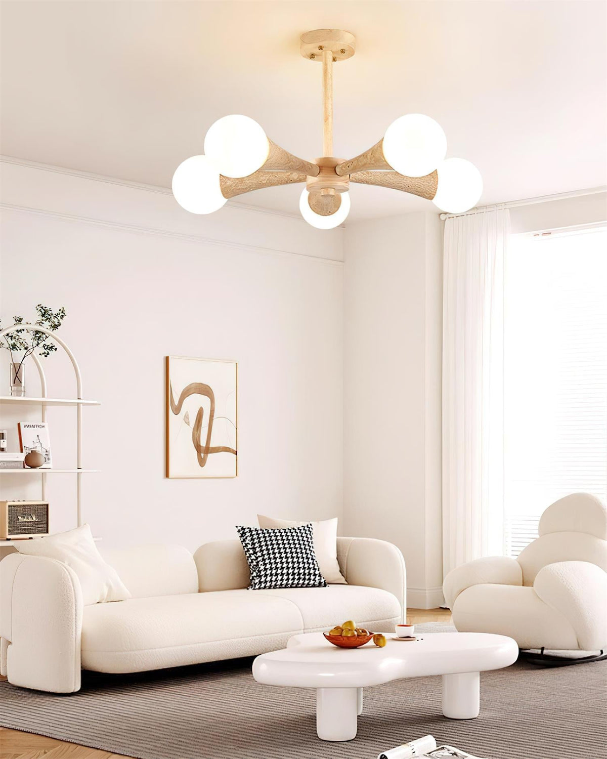 Veyrenheath Travertine Ceiling Light-Moonnatur