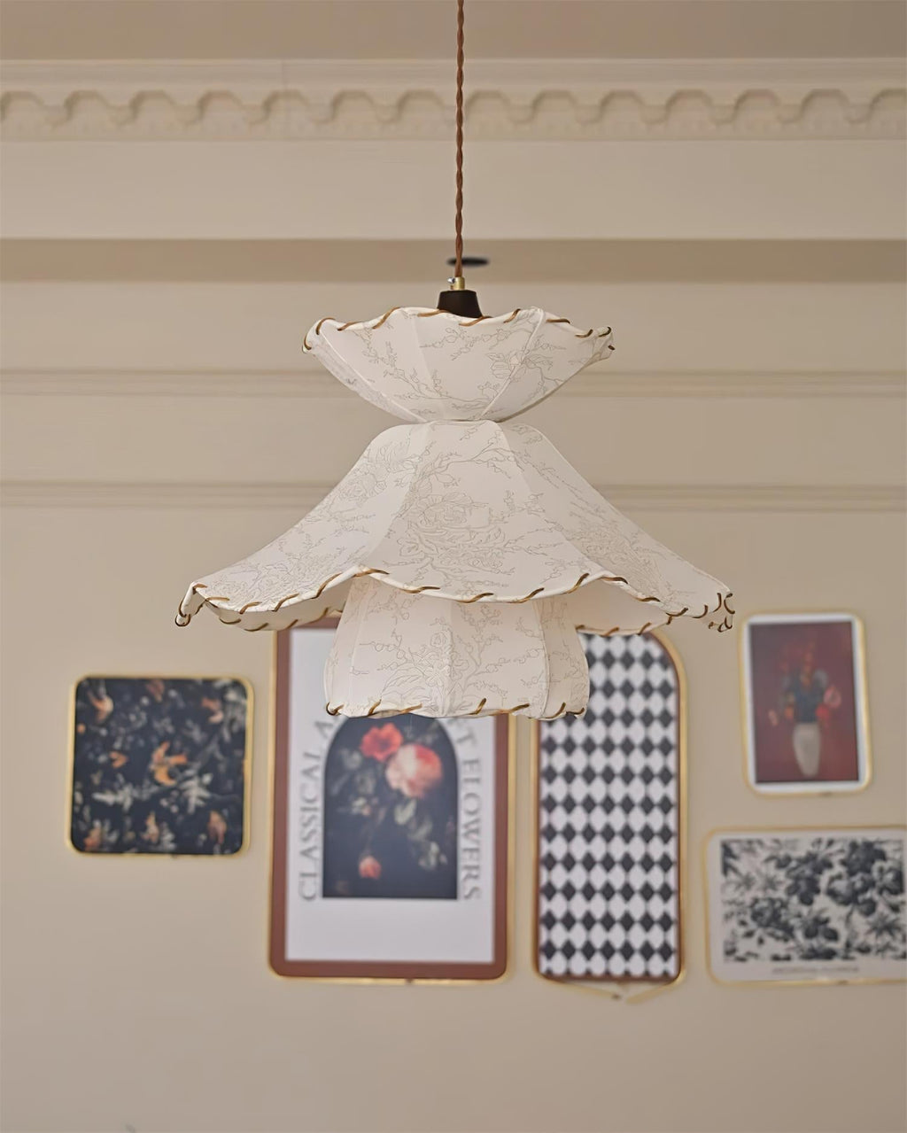Farnelevia Fabric Pendant Light-Moonnatur