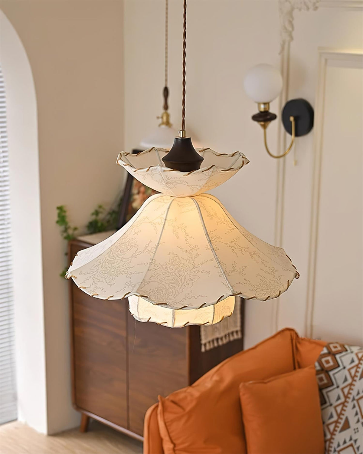 Farnelevia Fabric Pendant Light-Moonnatur