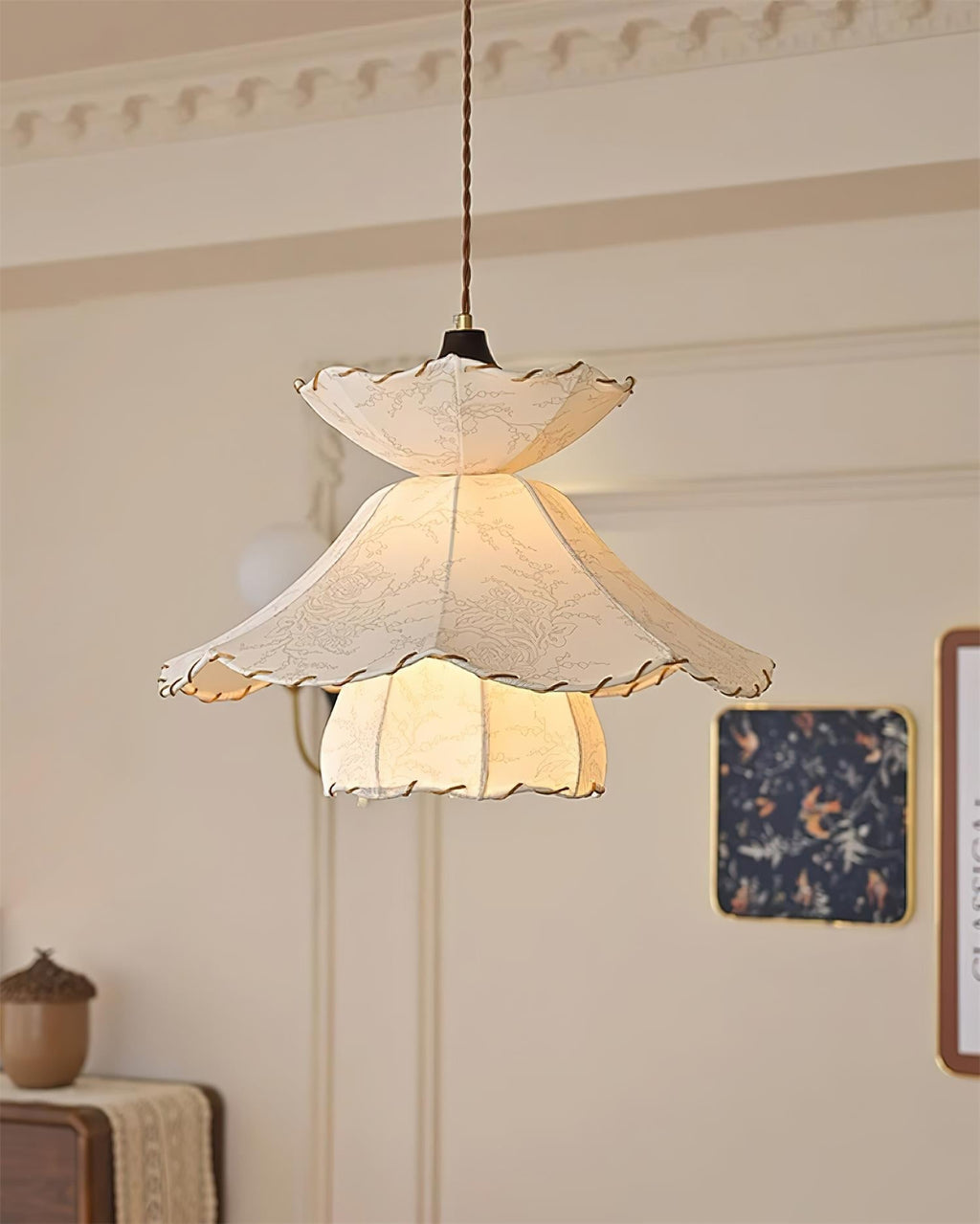 Farnelevia Fabric Pendant Light-Moonnatur