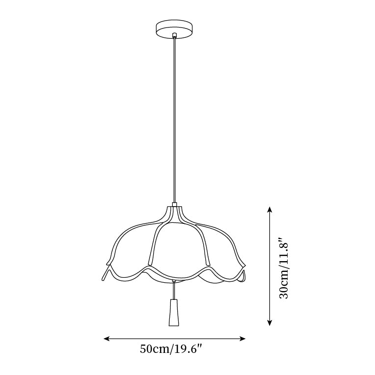 Cumberlynne Fabric Pendant Light-Moonnatur