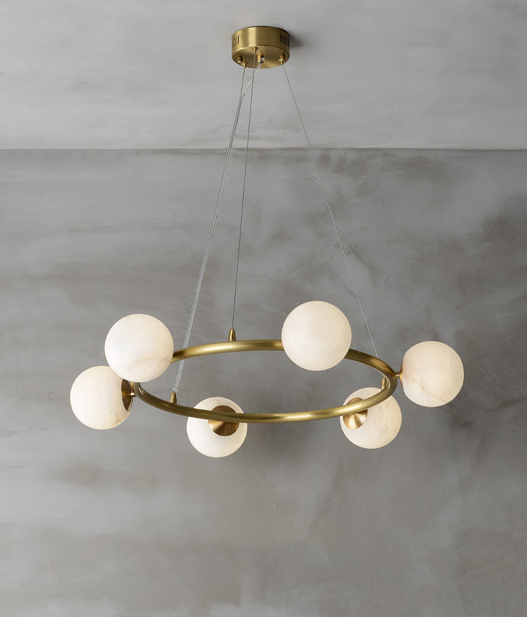 Barrowgrove Alabaster Chandelier-Moonnatur
