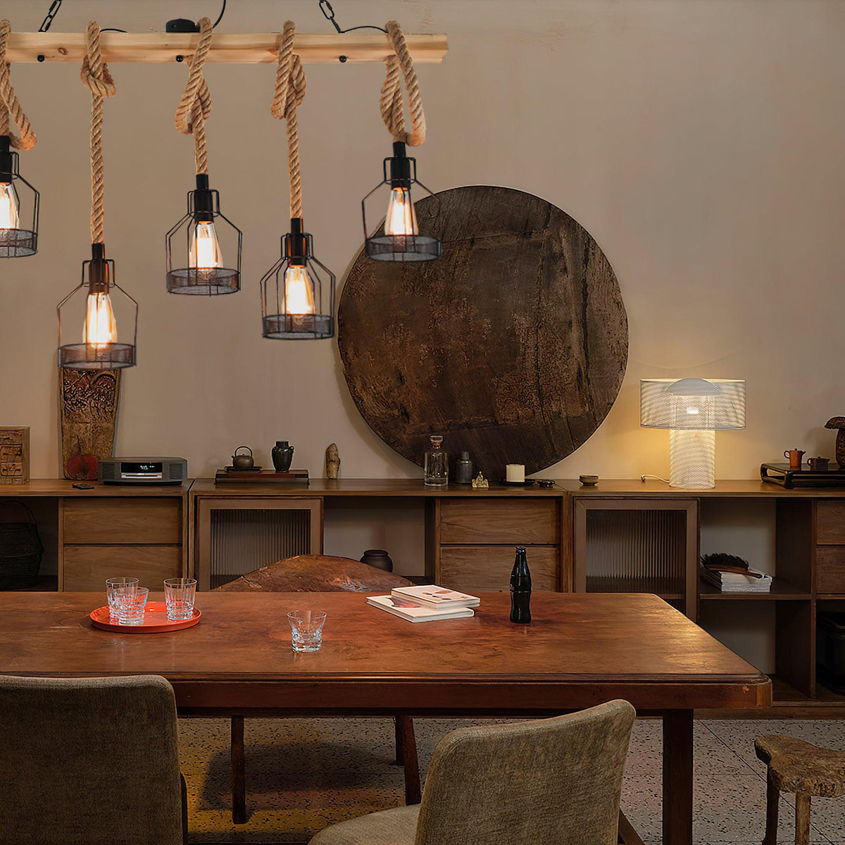 Tardenelia Rope Pendant Light-Moonnatur