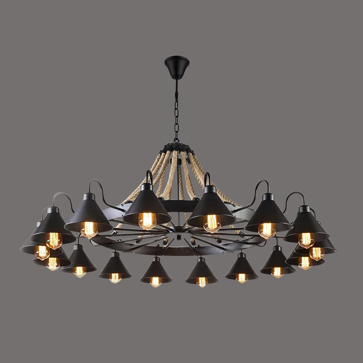Enveronna Hemp Rope Chandelier-Moonnatur