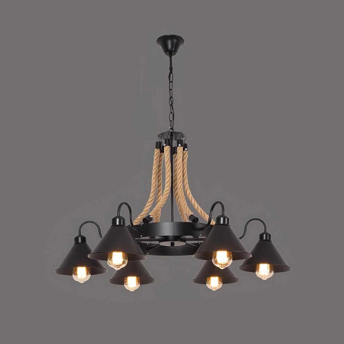 Enveronna Hemp Rope Chandelier-Moonnatur