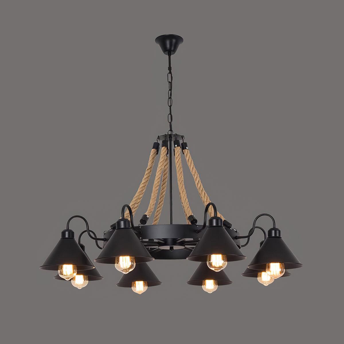 Enveronna Hemp Rope Chandelier-Moonnatur