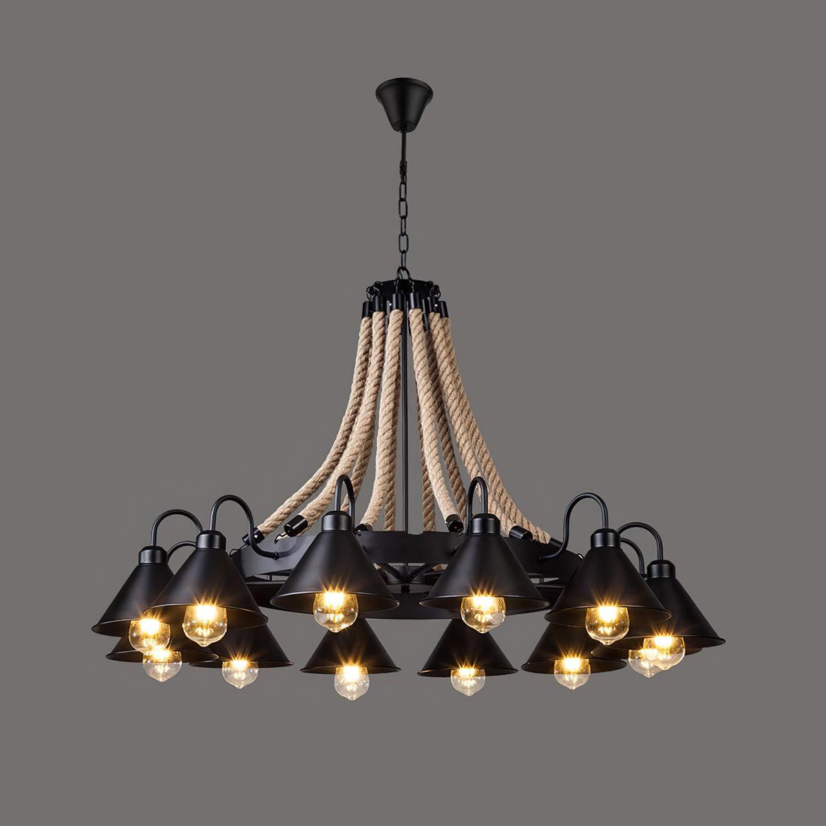 Enveronna Hemp Rope Chandelier-Moonnatur