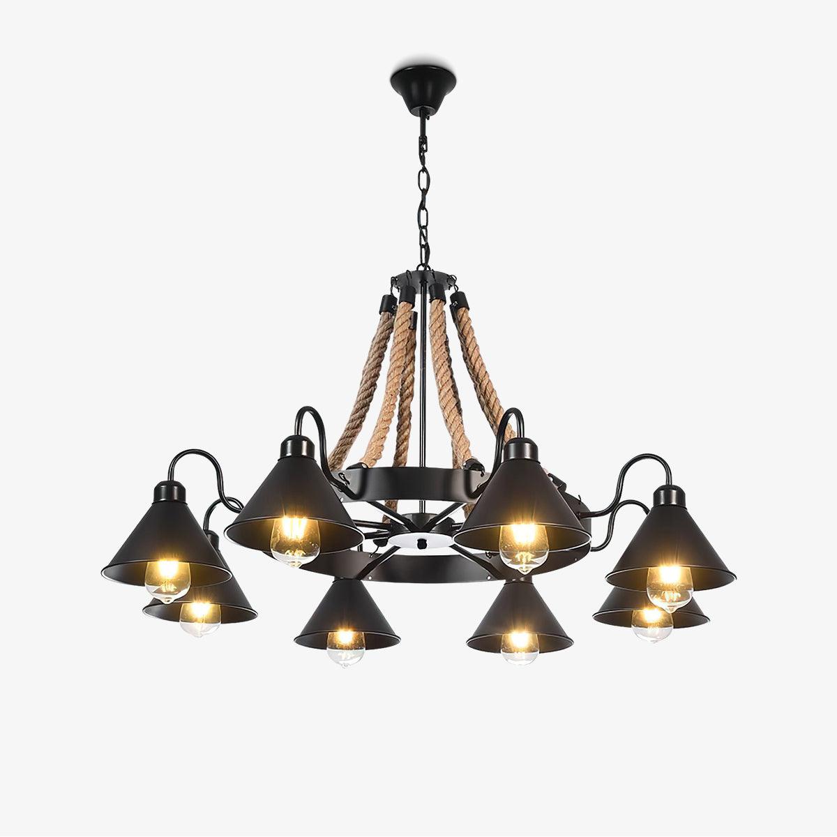 Enveronna Hemp Rope Chandelier-Moonnatur