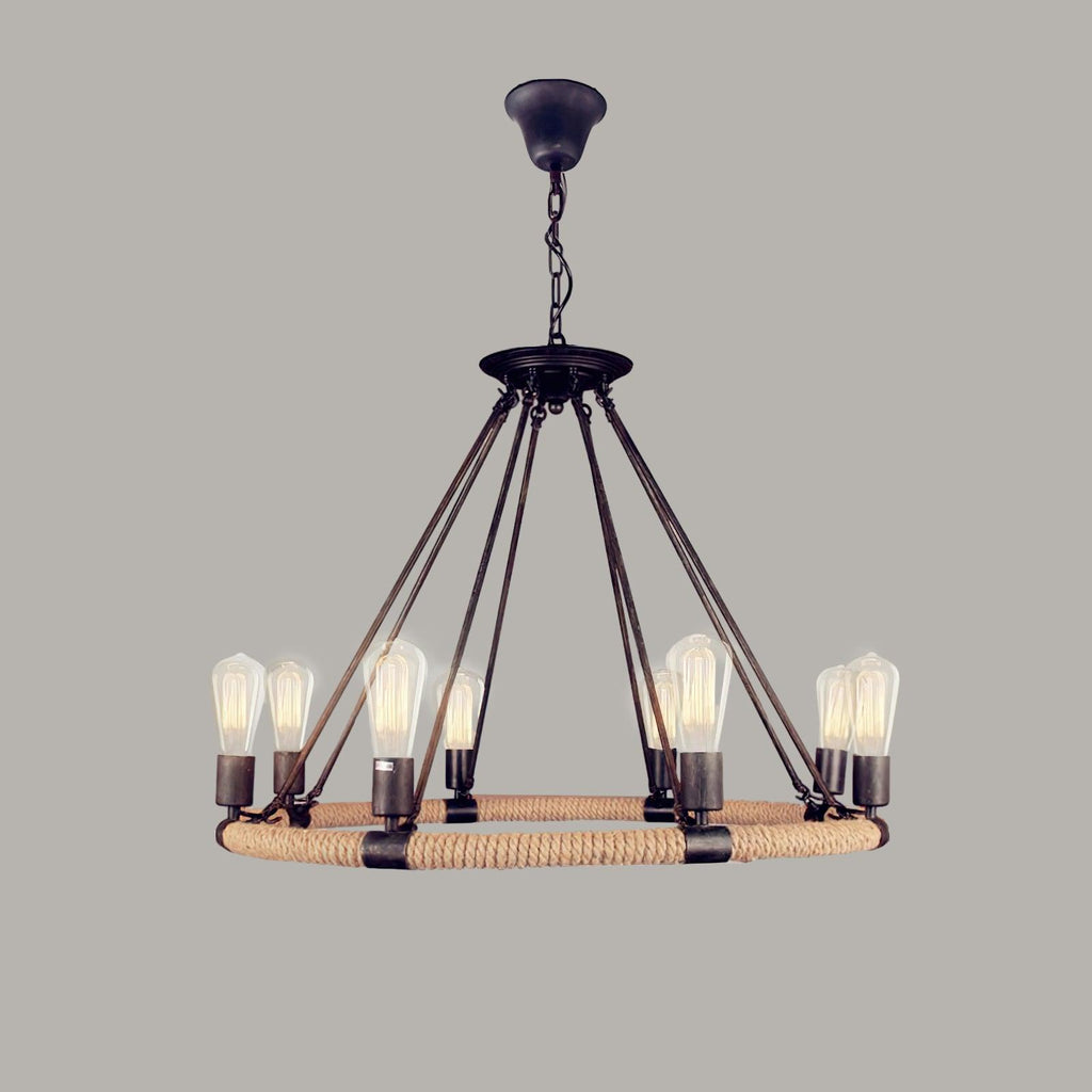Maelora Hemp Rope Chandelier-Moonnatur