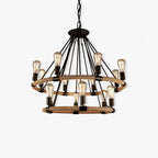 Maelora Hemp Rope Chandelier-Moonnatur