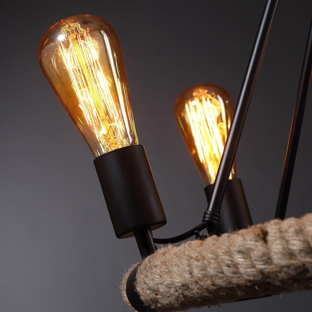 Maelora Hemp Rope Chandelier-Moonnatur