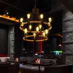 Maelora Hemp Rope Chandelier-Moonnatur