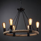 Maelora Hemp Rope Chandelier-Moonnatur
