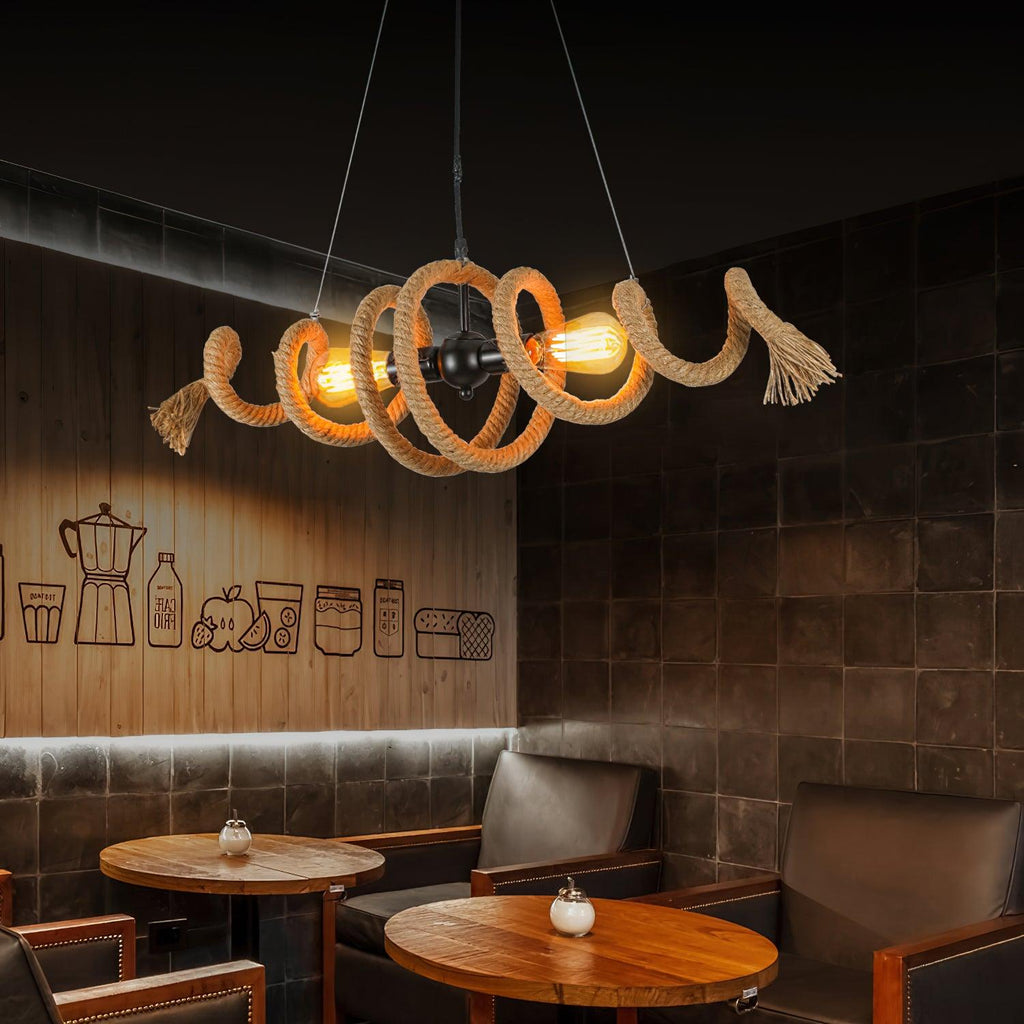 Fendelwynne Hemp Rope Chandelier-Moonnatur