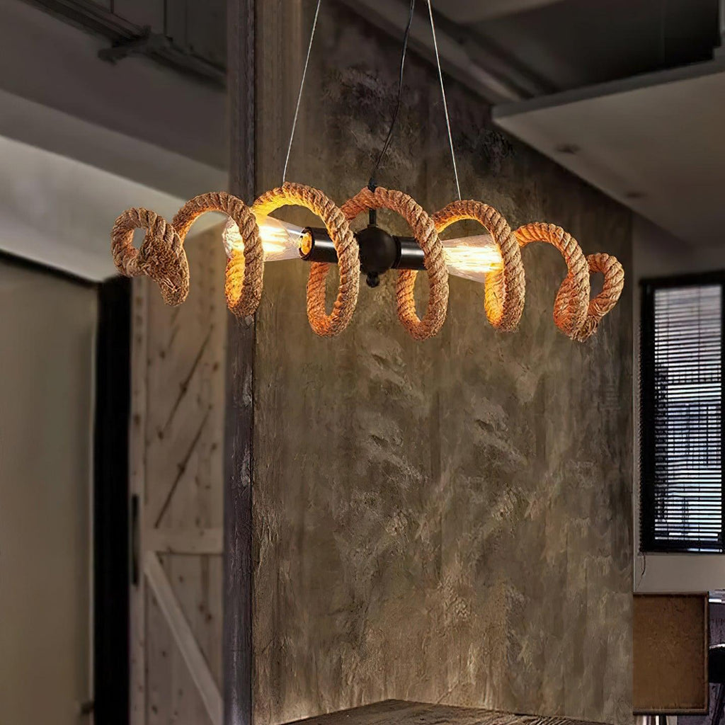 Fendelwynne Hemp Rope Chandelier-Moonnatur