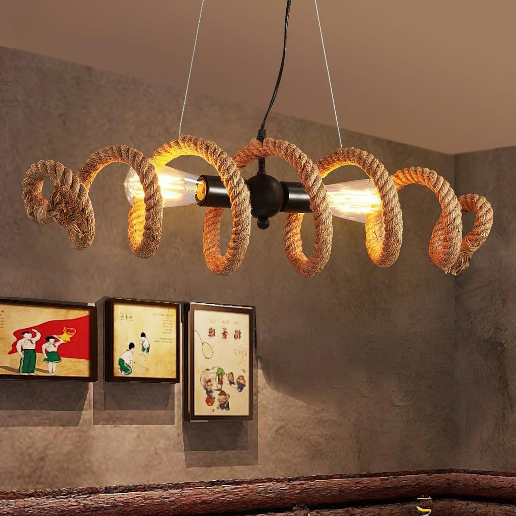 Fendelwynne Hemp Rope Chandelier-Moonnatur