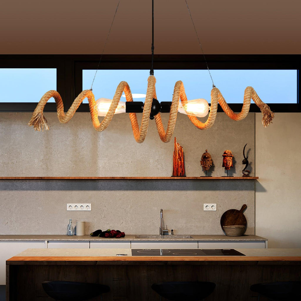 Fendelwynne Hemp Rope Chandelier-Moonnatur