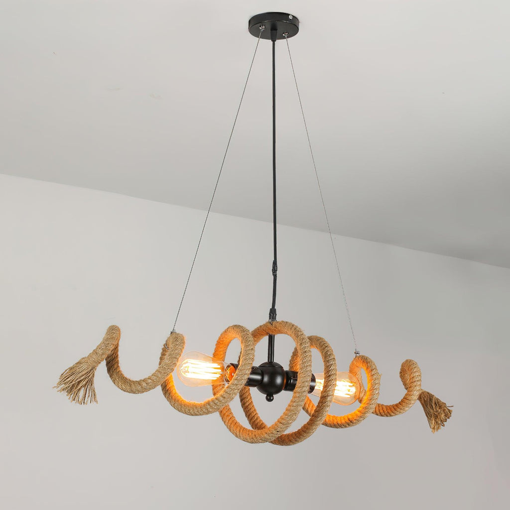 Fendelwynne Hemp Rope Chandelier-Moonnatur