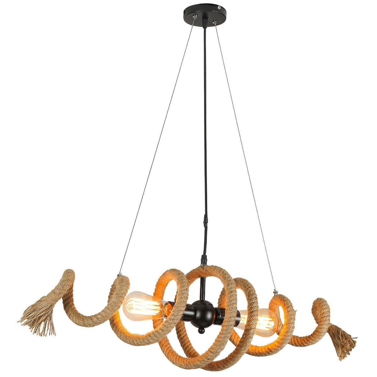 Fendelwynne Hemp Rope Chandelier-Moonnatur