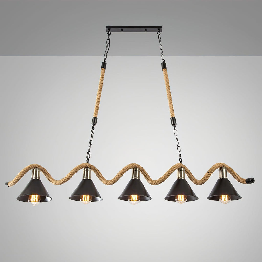 Garrowina Hemp Rope Chandelier-Moonnatur